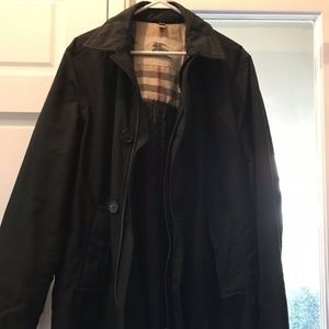 Burberry London Mens Black Zip-Front Jacket Size L